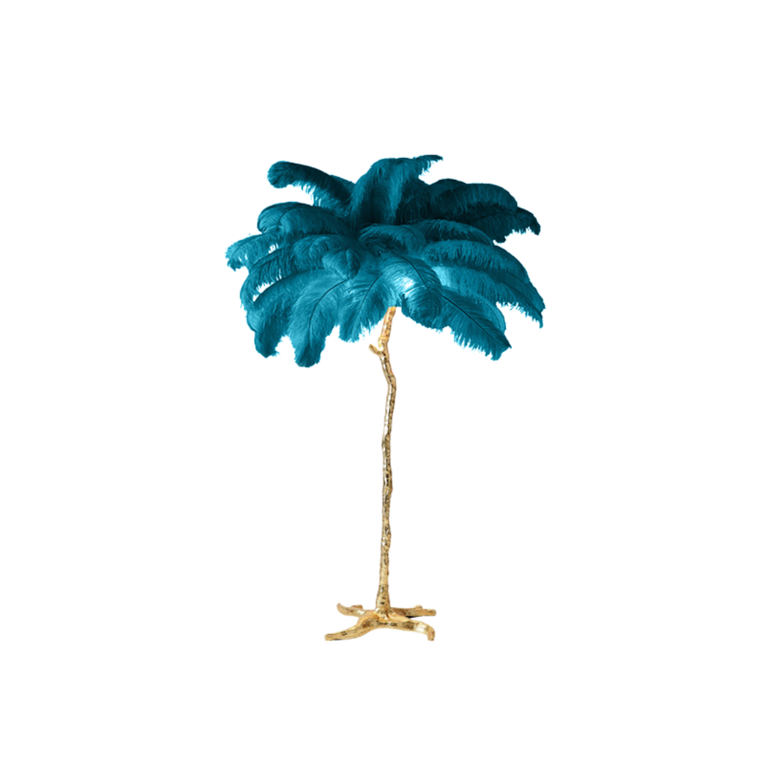 Ostrich Feather LED Floor Lamp 5'9