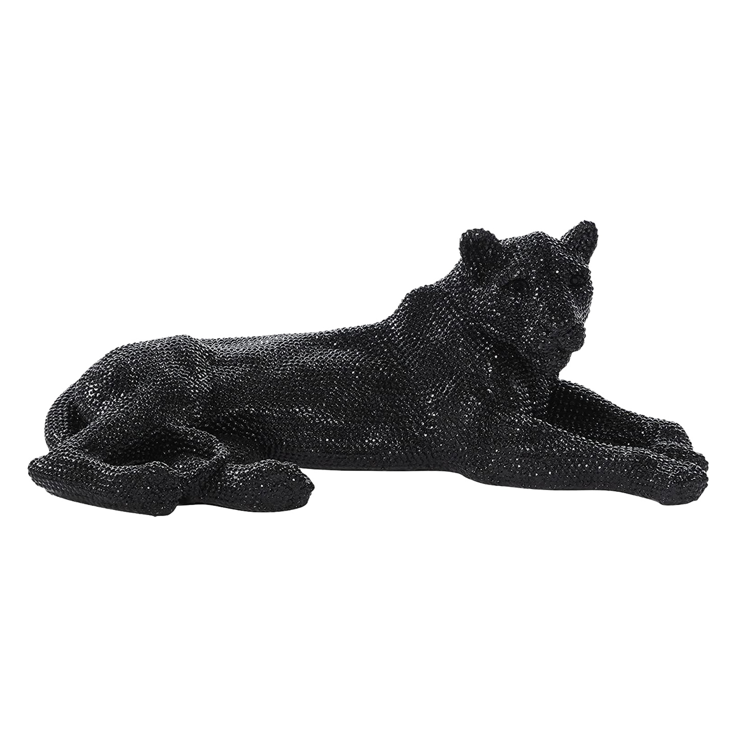 Deco 79 Black Polystone Glam Sculpture, Leopard