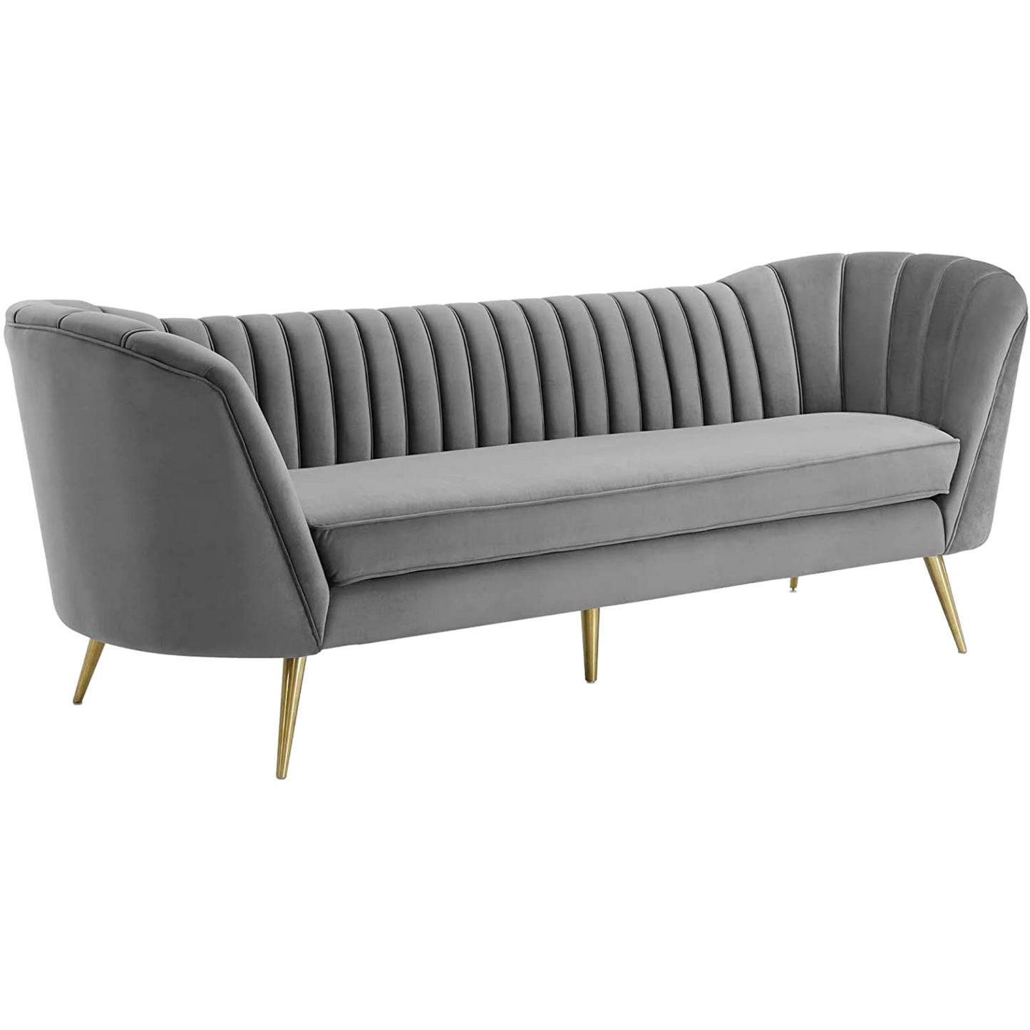 Modway Channel Tufted Velvet Sofa 88"