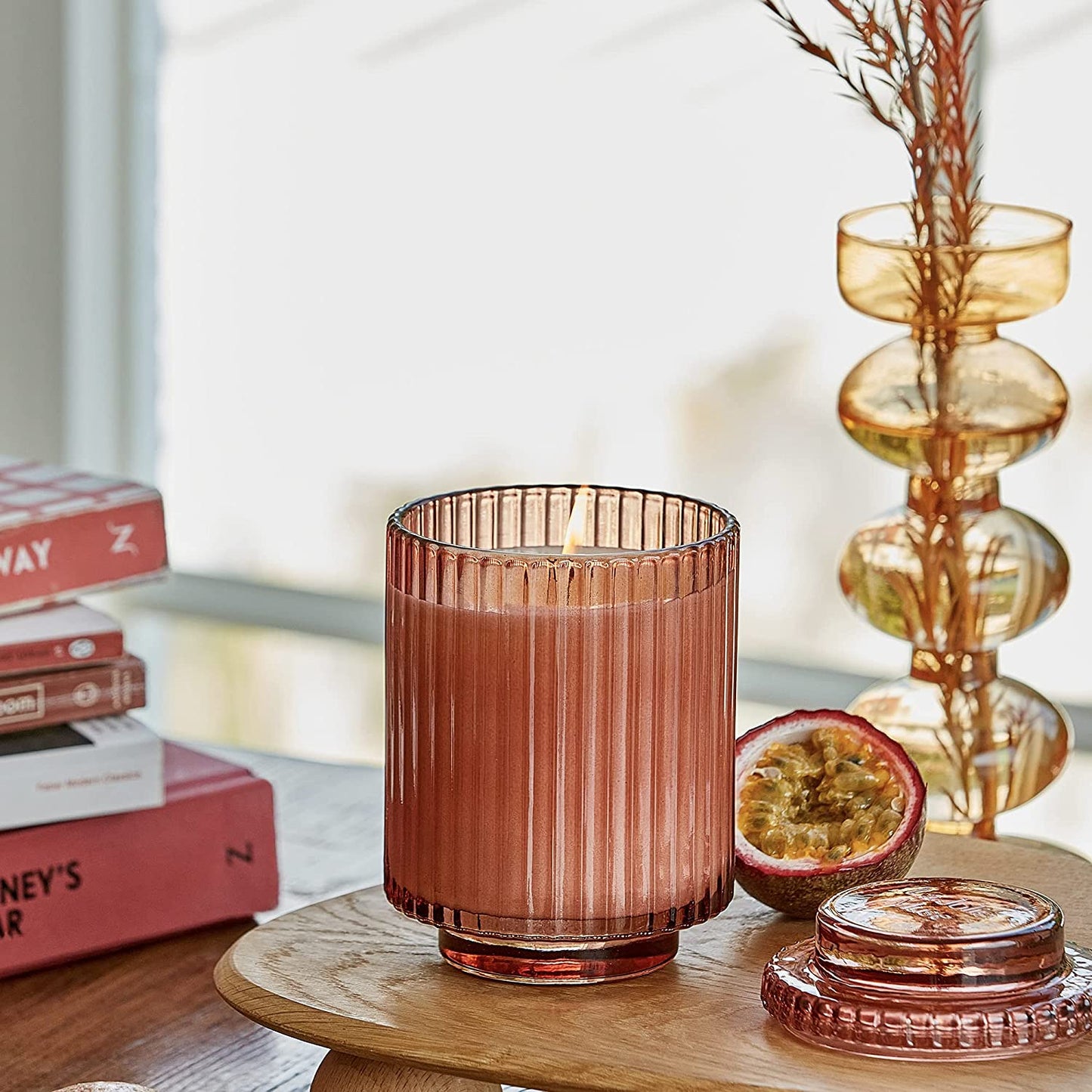 LA JOLIE MUSE Glass Jar Candle, Passionfruit Peony