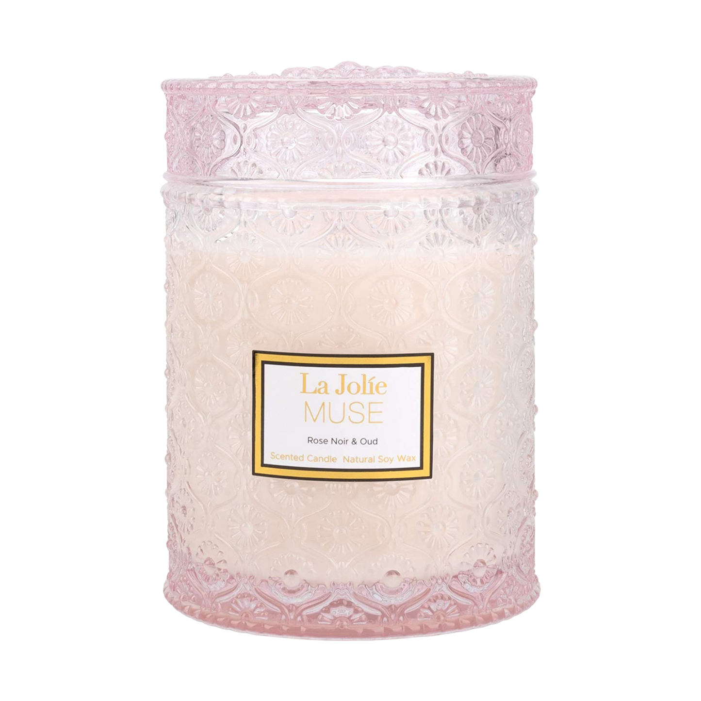LA JOLIE MUSE Glass Jar Candle, Rose Noir & Oud
