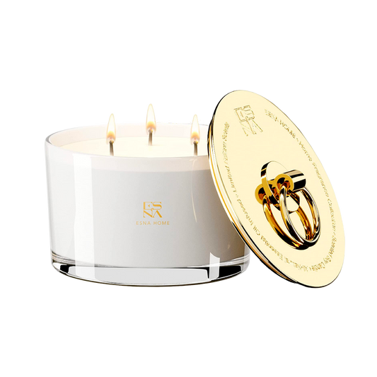 ESNA HOME 3 Wick Jar Candle, White Tea