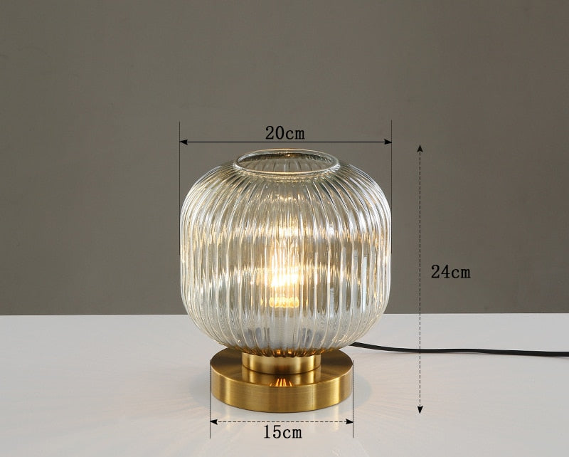 Smoky Crystal Table Lamp