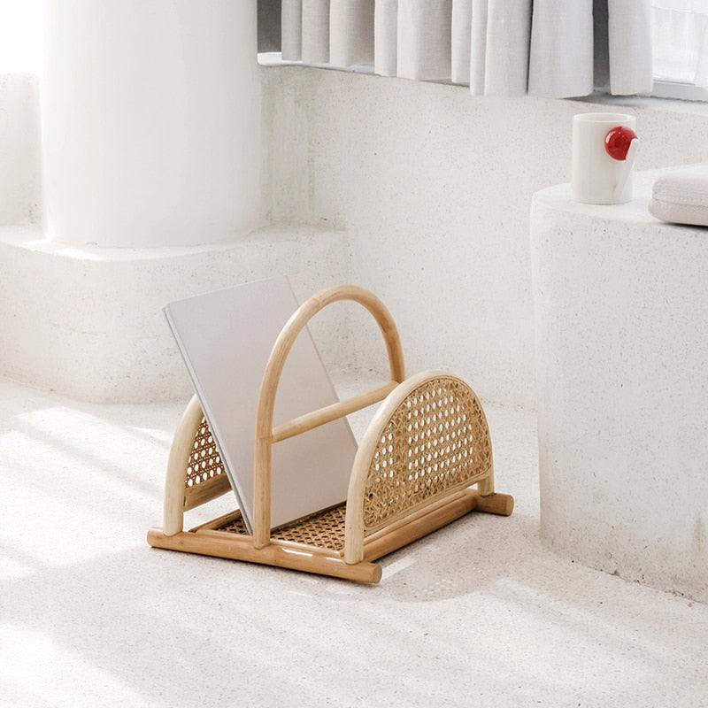 Rattan Magazine Rack