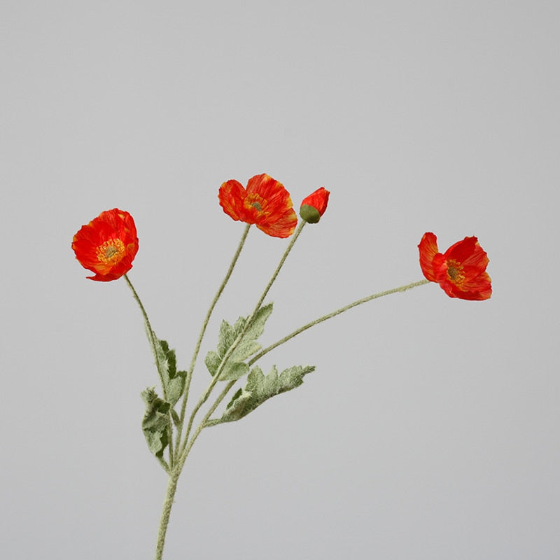 SiLK Poppy Spray (5 Stems)