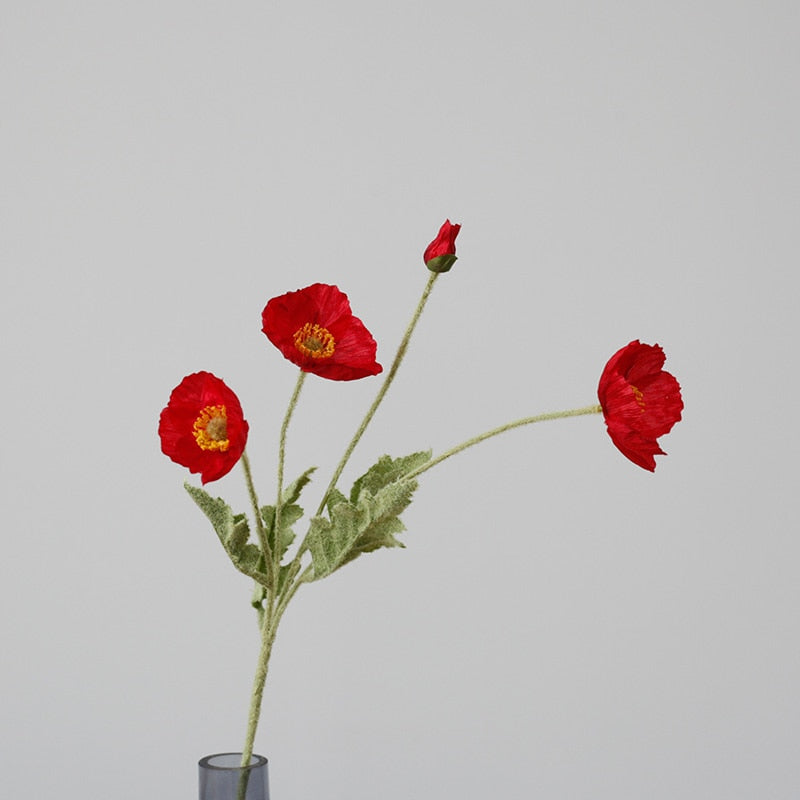 SiLK Poppy Spray (5 Stems)