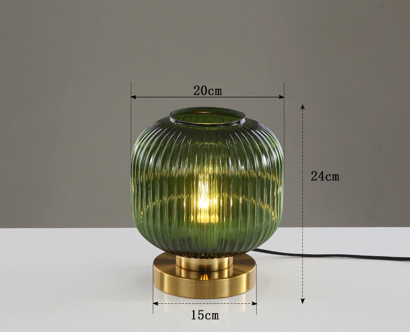 Smoky Crystal Table Lamp