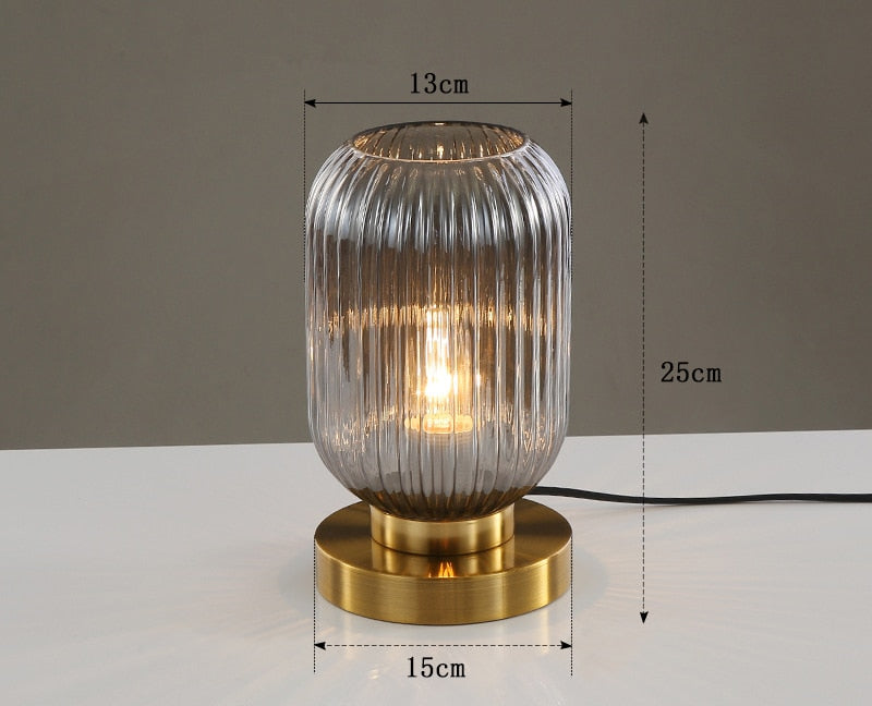 Smoky Crystal Table Lamp