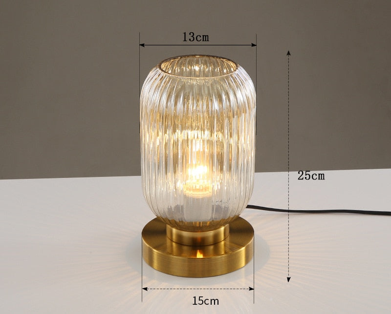 Smoky Crystal Table Lamp