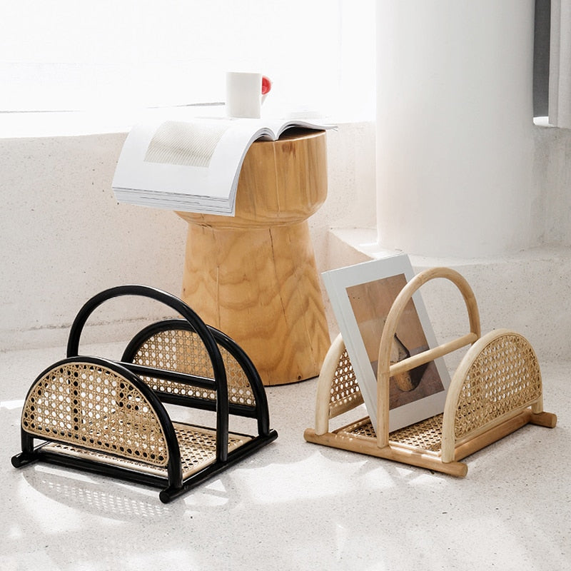 Rattan Magazine Rack