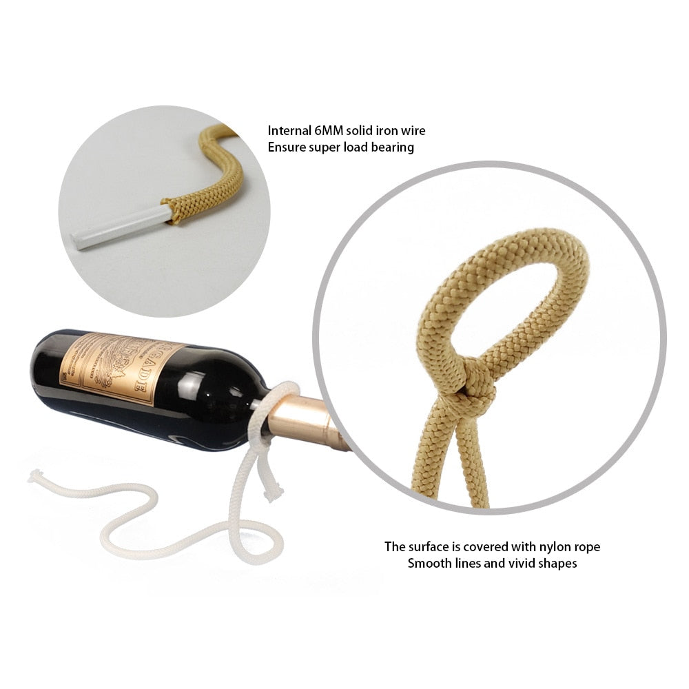 Wine Bottle Holder - Freestanding Rack, Tabletop Decor