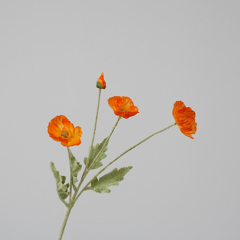 SiLK Poppy Spray (5 Stems)