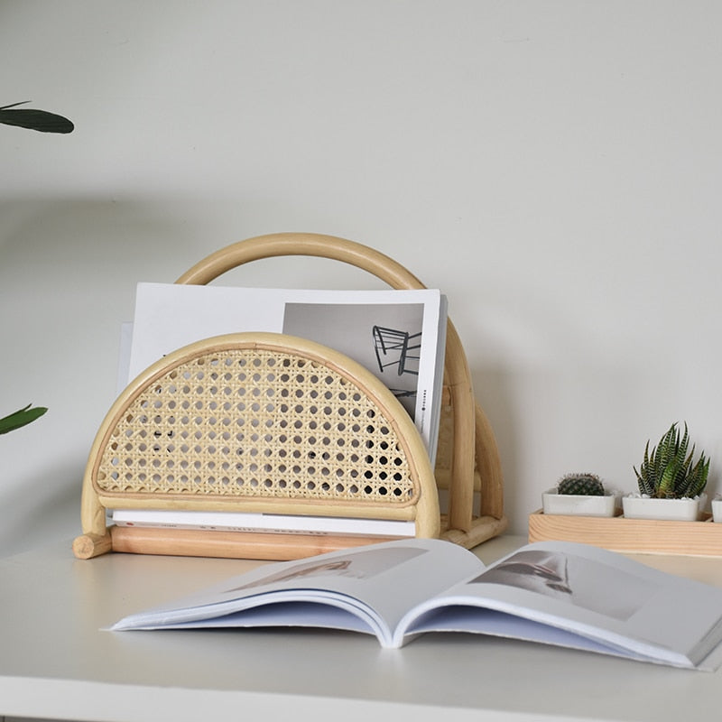 Rattan Magazine Rack