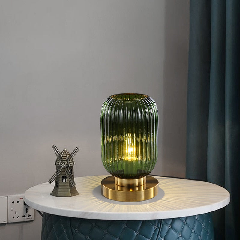 Smoky Crystal Table Lamp