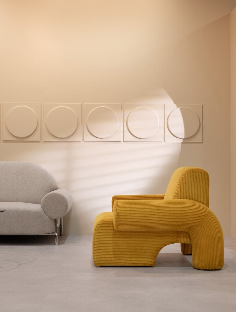 Corduroy Single Sofa Accent Chair