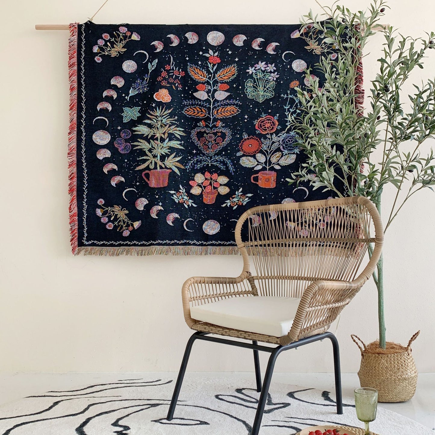 Vintage Spirit Textile Tapestry 63"