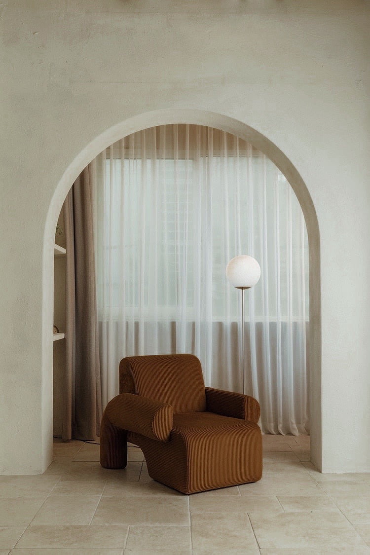 Corduroy Single Sofa Accent Chair
