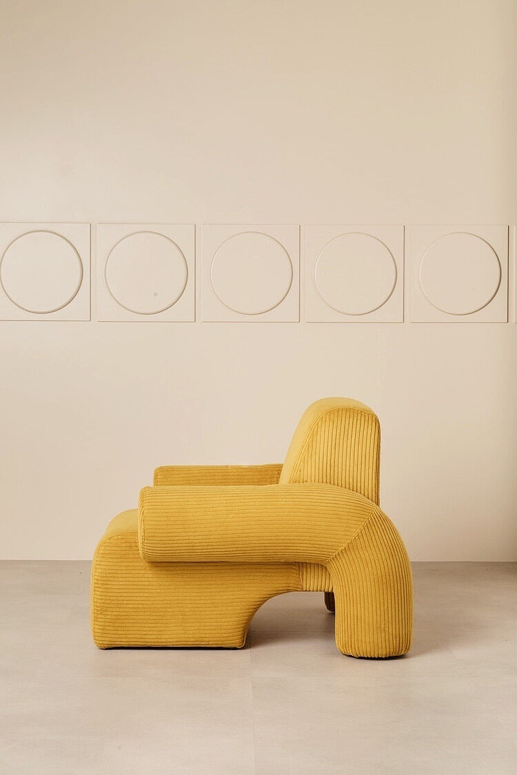 Corduroy Single Sofa Accent Chair