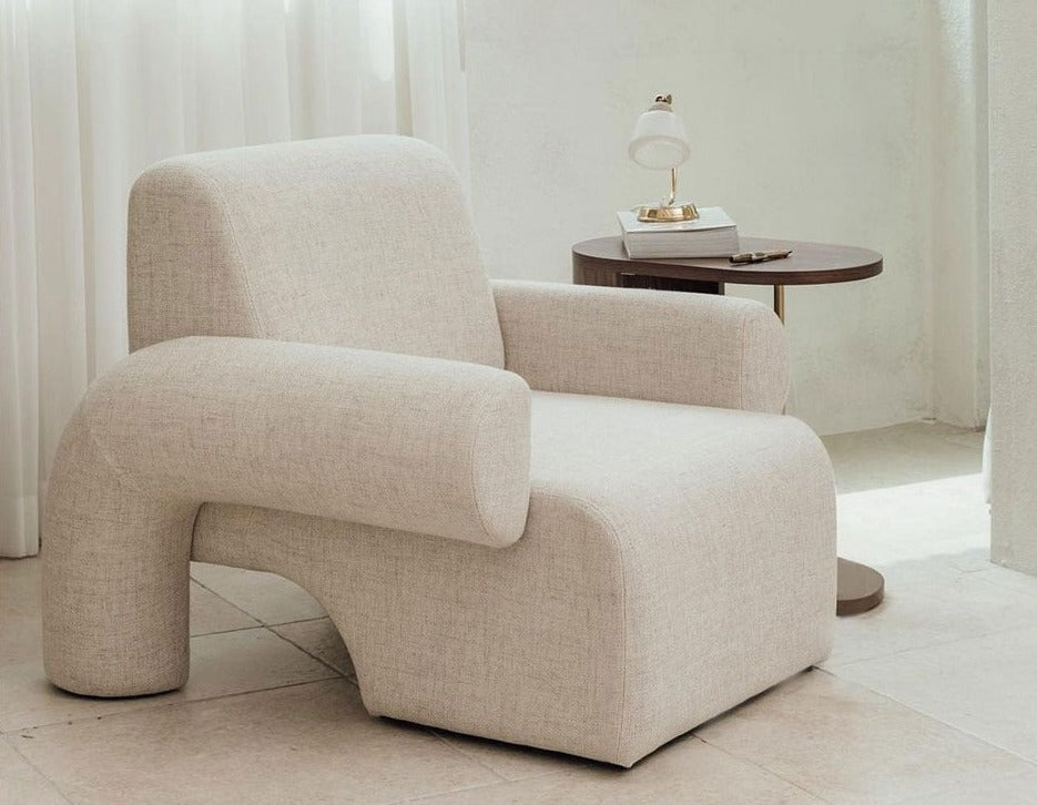 Corduroy Single Sofa Accent Chair