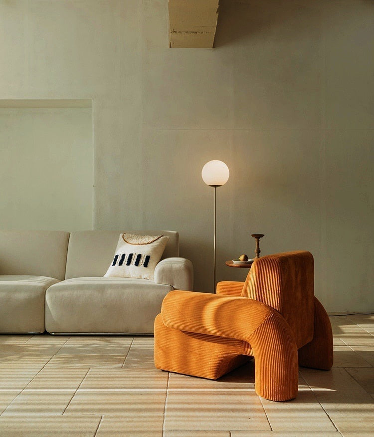 Corduroy Single Sofa Accent Chair