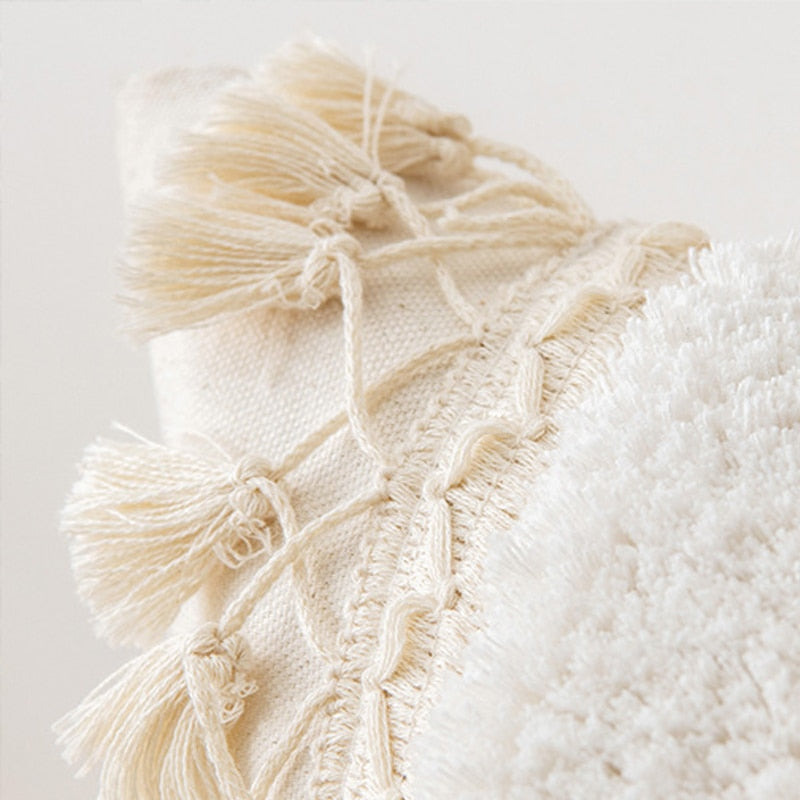 Boho Fringe Cushion Cover 18"