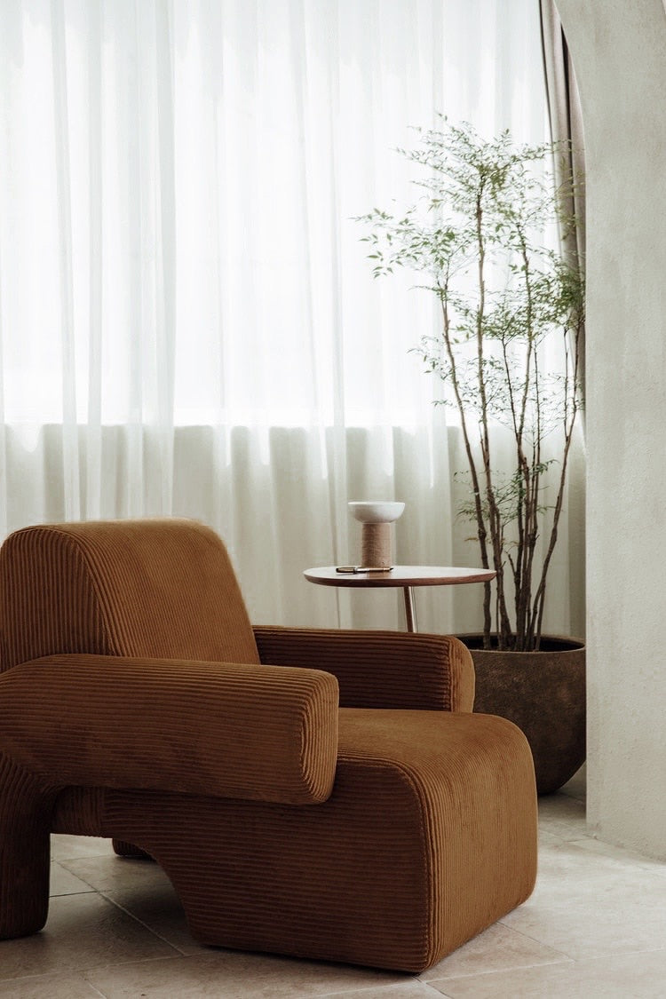 Corduroy Single Sofa Accent Chair