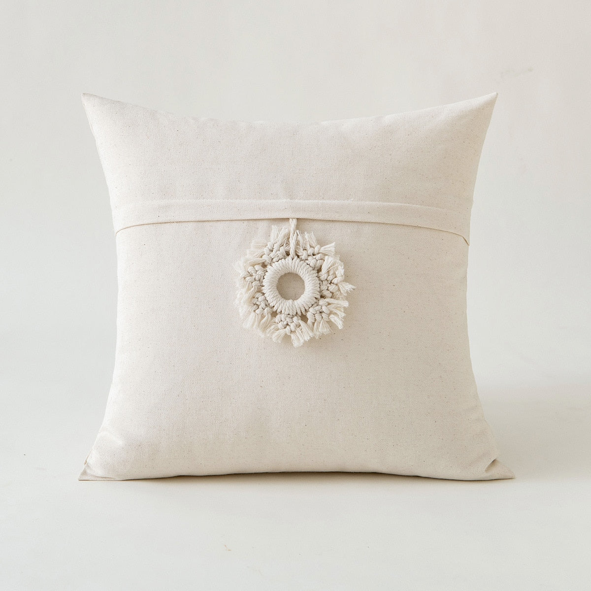 Boho Fringe Cushion Cover 18"