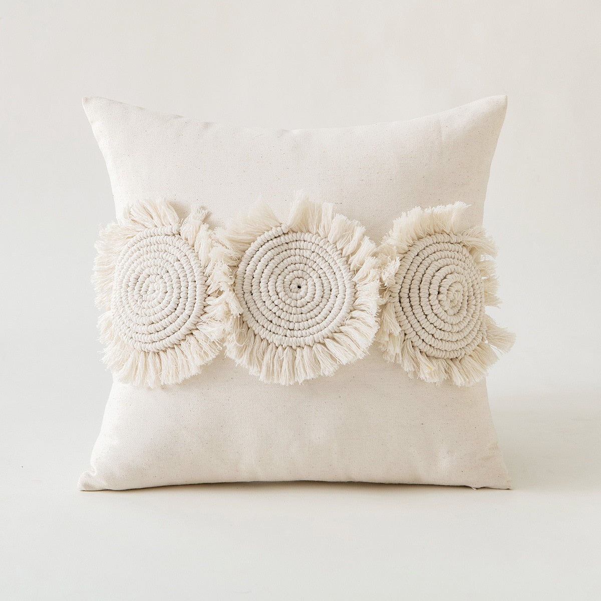 Boho Fringe Cushion Cover 18"