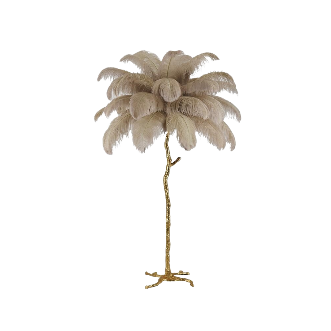 Ostrich Feather LED Floor Lamp 5'9