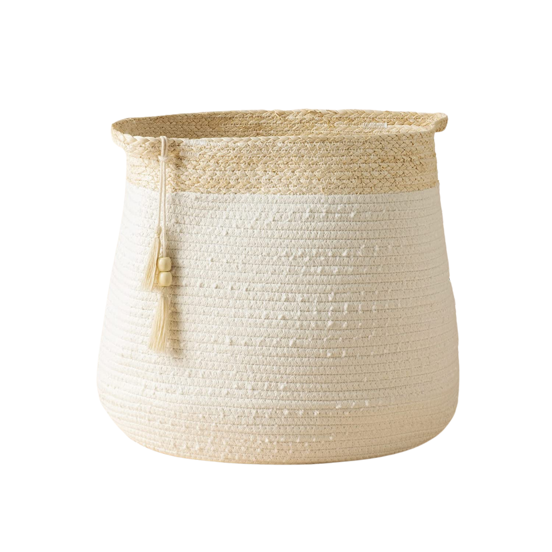 LA JOLIE MUSE Woven Rope Laundry Basket