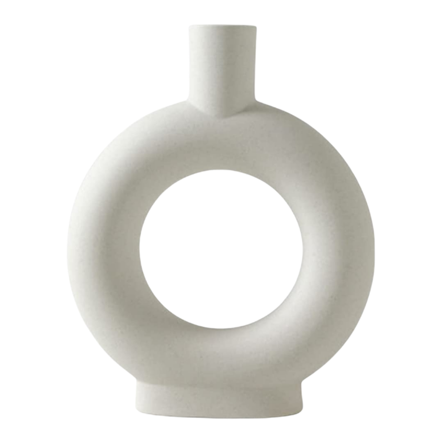 Modern Geometric Ceramic Vase 9.5"