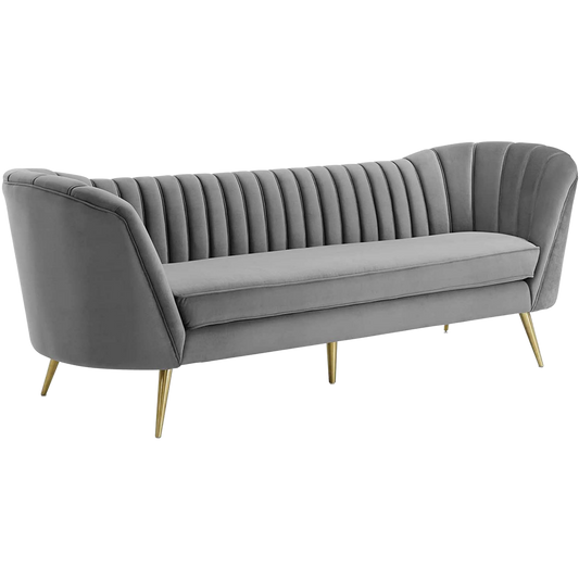 Modway Channel Tufted Velvet Sofa 88"