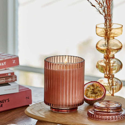 LA JOLIE MUSE Glass Jar Candle, Passionfruit Peony