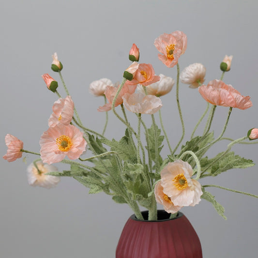 SiLK Poppy Spray (5 Stems)