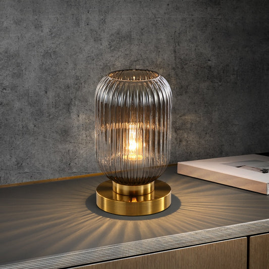 Smoky Crystal Table Lamp