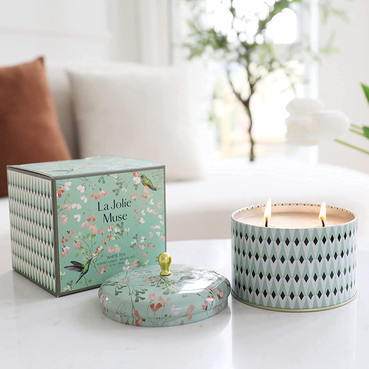LA JOLIE MUSE Tin Candle, White Tea