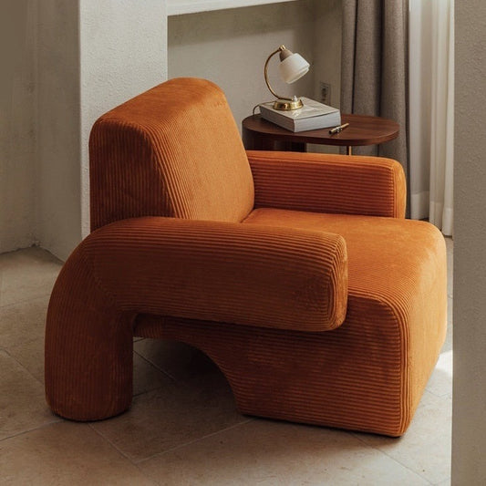 Corduroy Single Sofa Accent Chair