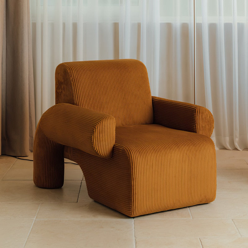 Corduroy Single Sofa Accent Chair