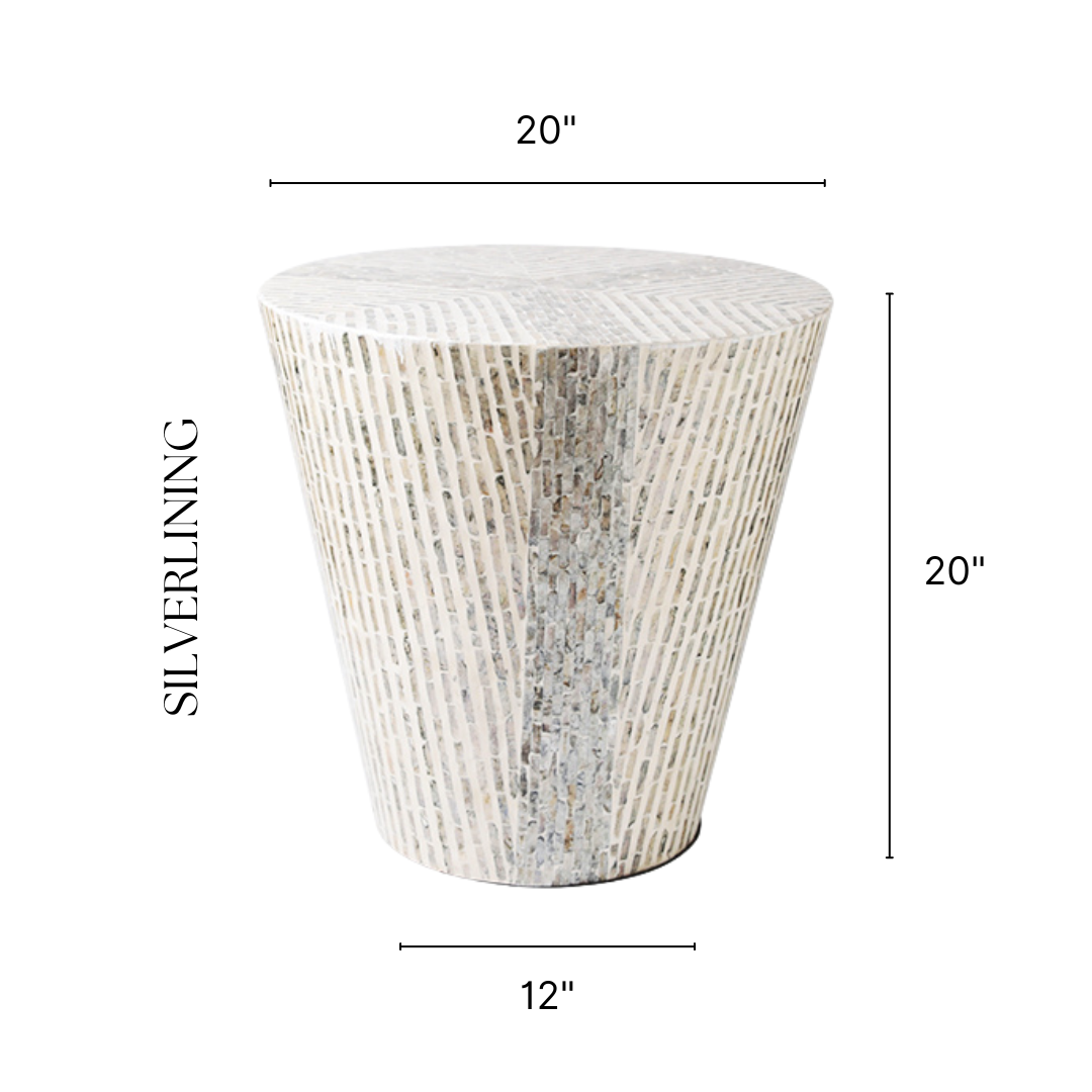 Seashells End Table - Silverlining