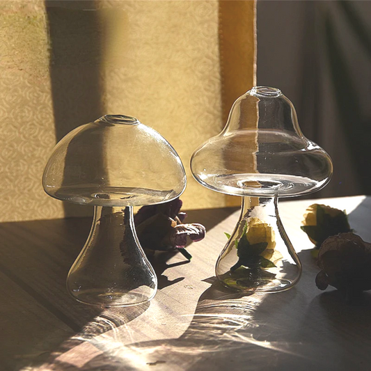 Mushroom Glass Vase - Set of 2