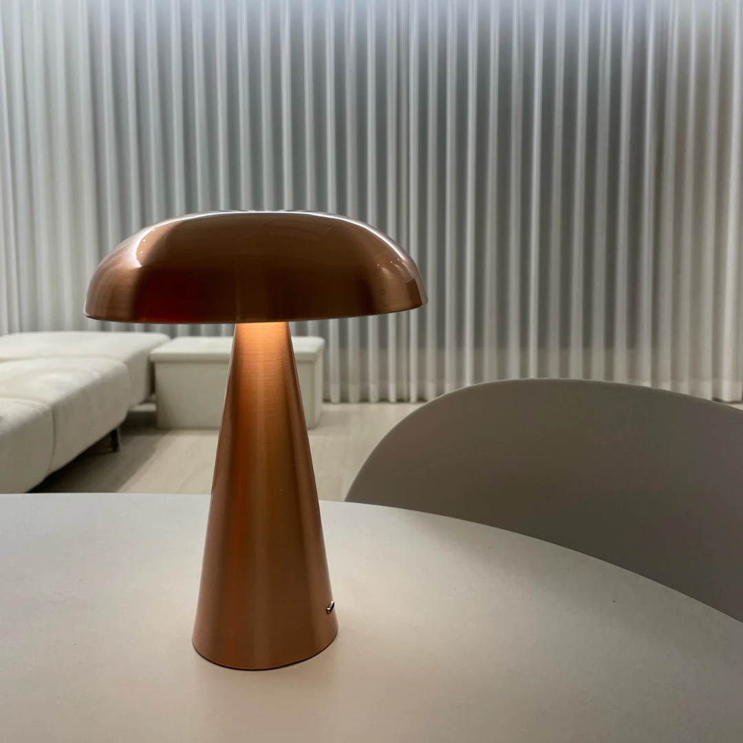 Danish Mushroom Table Lamp 8"